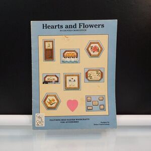 Hearts and Flowers In Counted Cross Stitch by Debra VanOverloop 1986 Patterns